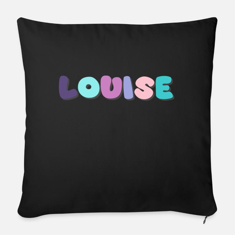 Nom - Louise - Coussin et housse de 45 x 45 cm - noir
