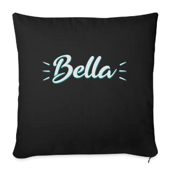 Bella - Sofakissen mit Füllung 45 x 45 cm - Schwarz - Vorne