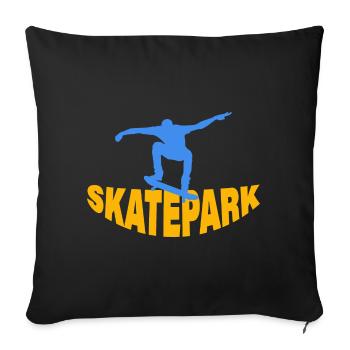 SKATEPARK - Sofakissen mit Füllung 45 x 45 cm - Schwarz - Vorne