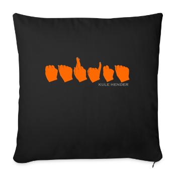 Marina (orange) - Sofa pillow with filling 45cm x 45cm - black - Front