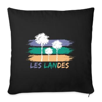 020s LES LANDES3 - Coussin et housse de 45 x 45 cm - noir - Devant