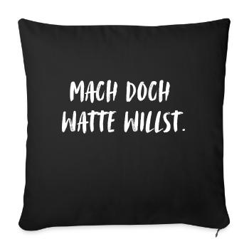 Pourquoi ne voulez-vous pas de coton. Faites ce que vous voulez ! - Coussin et housse de 45 x 45 cm - noir - Devant