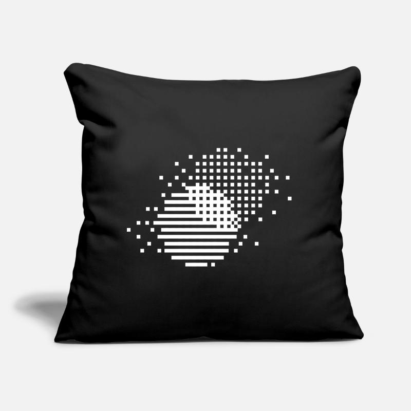 cercles à partir de pixels et de lignes Coussin et housse de 45 x 45 cm