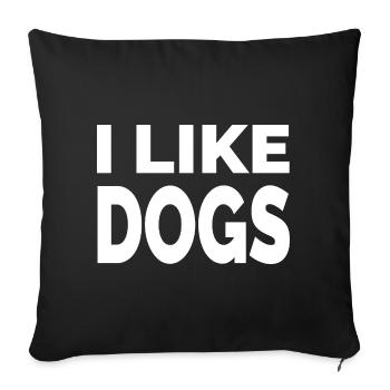canine - Coussin et housse de 45 x 45 cm - noir - Devant
