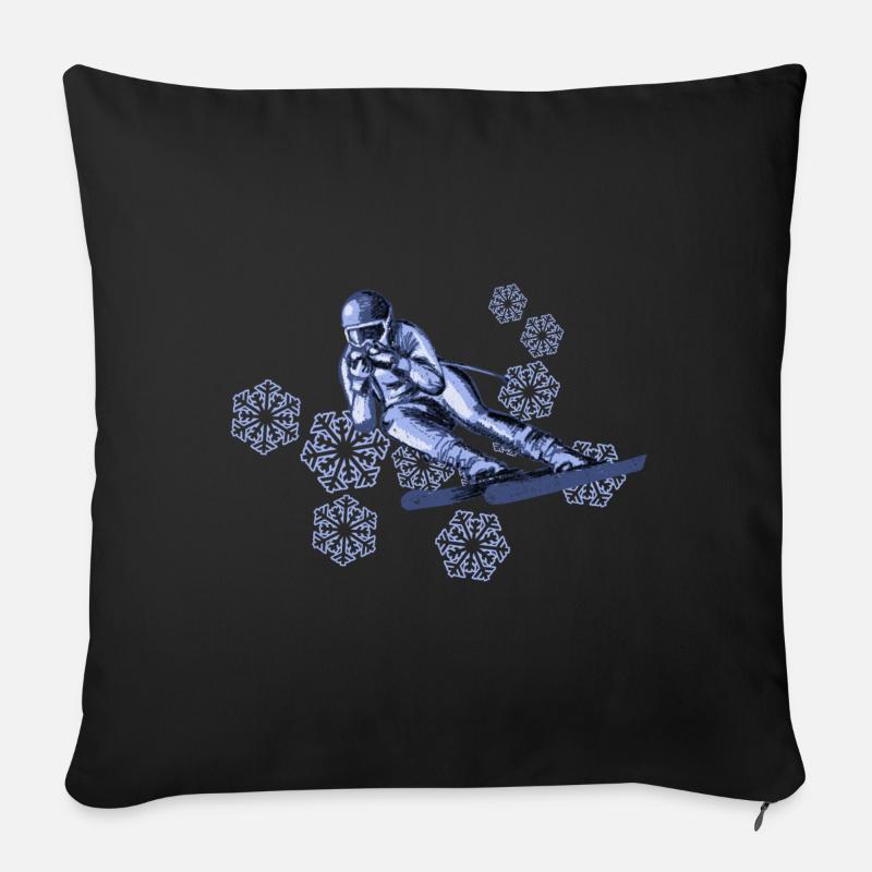 ski - Sofakissen mit Füllung 45 x 45 cm - Schwarz