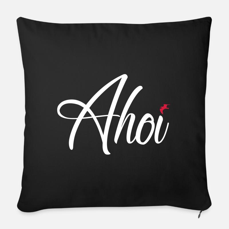 Ahoi - Sofakissen mit Füllung 45 x 45 cm - Schwarz