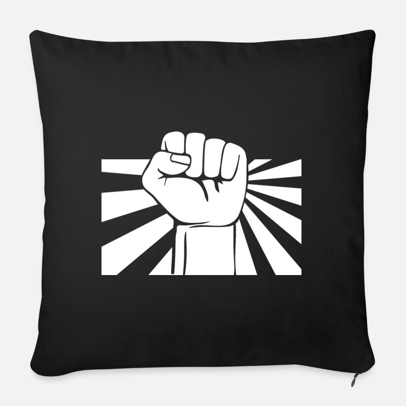 faust widerstand resist aufstand kampf-sport - Sofakissen mit Füllung 45 x 45 cm - Schwarz