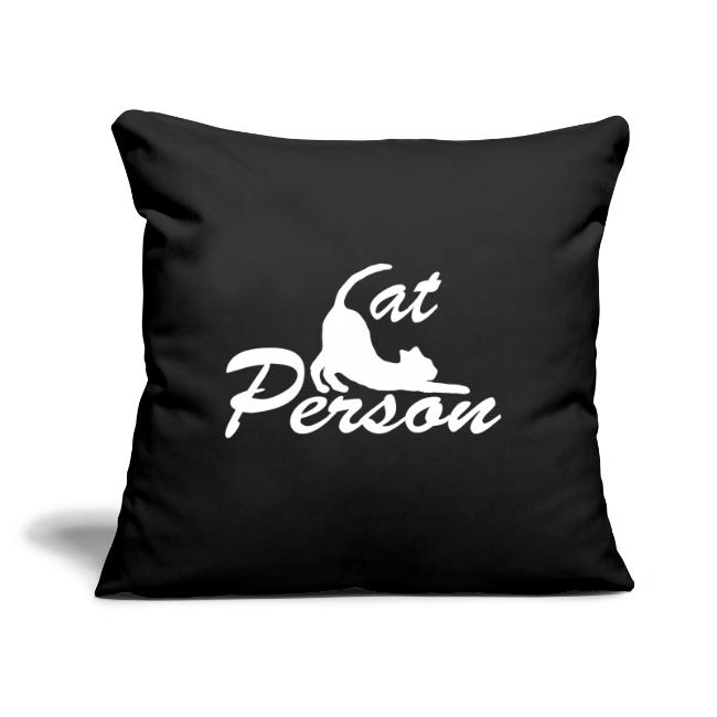 cat person - weiss auf schwarz