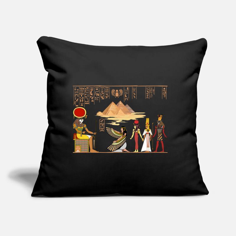 Papyrus Egypte Horus Pyramides Vacances Cadeau Coussin et housse de 45 x 45 cm