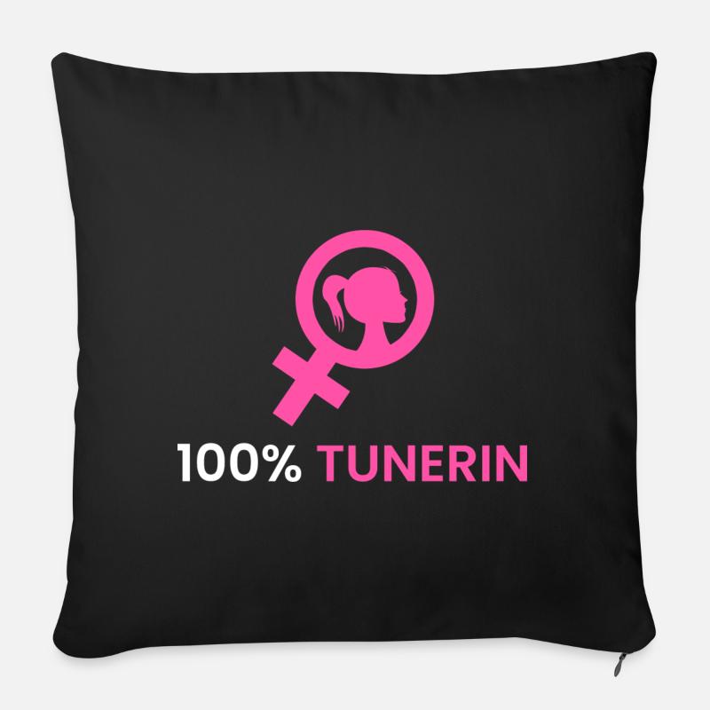 100% Tunerin - Sofakissen mit Füllung 45 x 45 cm - Schwarz