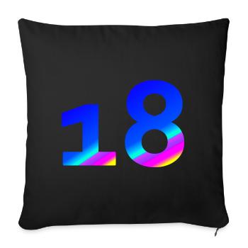 verschenken, 18 blauton mit Farbverlauf - Sofakissen mit Füllung 45 x 45 cm - Schwarz - Vorne