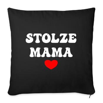 Stolze Mama - Sofakissen mit Füllung 45 x 45 cm - Schwarz - Vorne