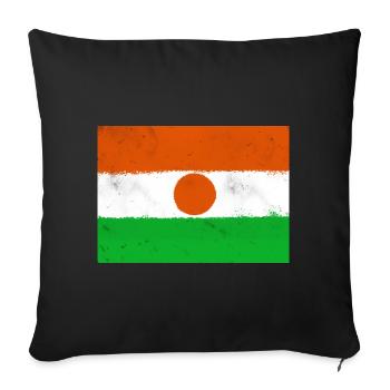 Flag of Niger - Sofa pillow with filling 45cm x 45cm - black - Front