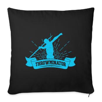 Track And Field Athletes Throwminator Athletic - Sofa pillow with filling 45cm x 45cm - black - Front