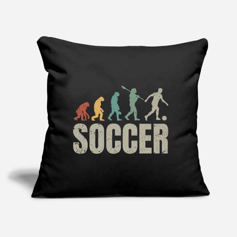 Fußball Evolution | Soccer Evolution Sofakissen mit Füllung 45 x 45 cm