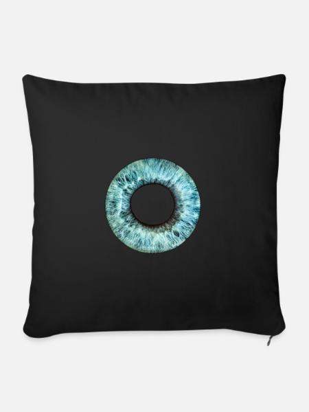 Blue Iris - Sofakissen mit Füllung 45 x 45 cm - Schwarz