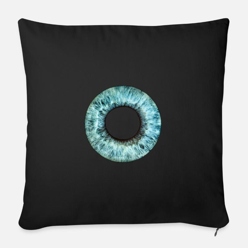 Blue iris - Sofa pillow with filling 45cm x 45cm - black