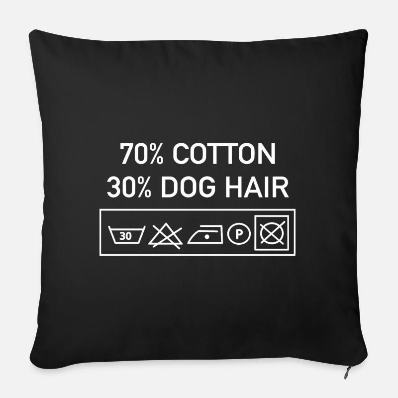 30 Prozent Hundehaare Hundebesitzer - Sofakissen mit Füllung 45 x 45 cm - Schwarz