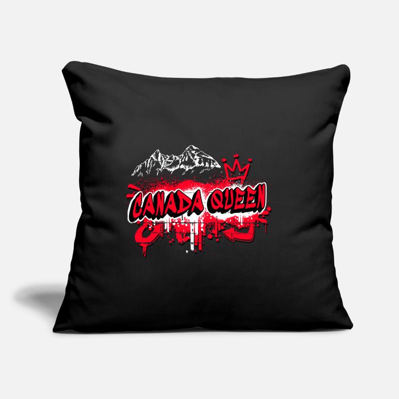Canada Queen Drapeaux Graffiti Design Coussin et housse de 45 x 45 cm