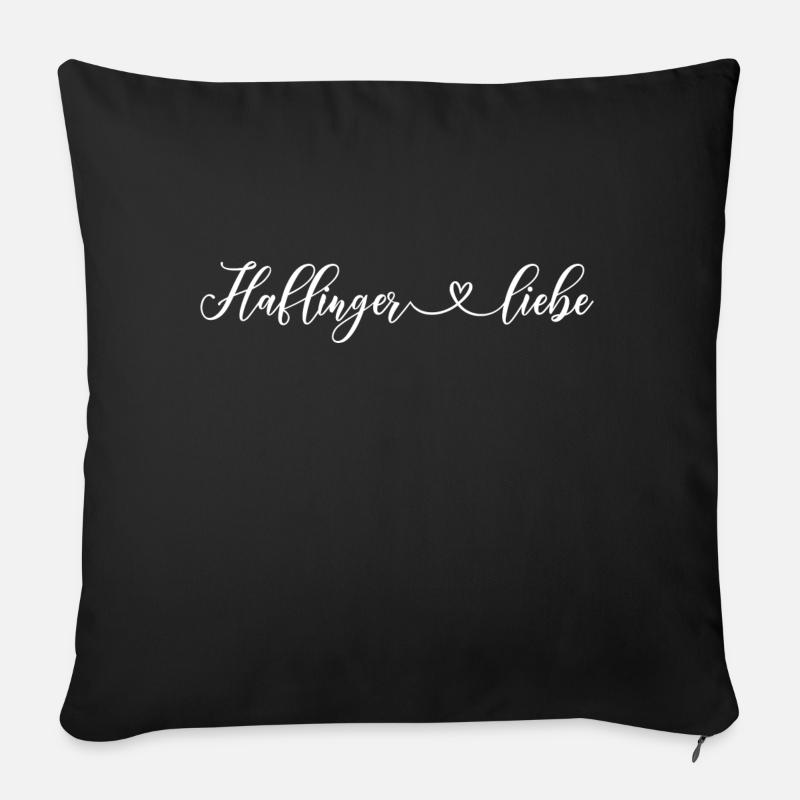 Haflingerliebe1 - Sofakissen mit Füllung 45 x 45 cm - Schwarz