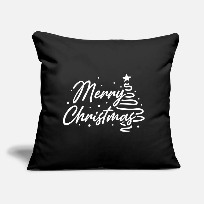 Joyeux Noël script arbre Coussin et housse de 45 x 45 cm