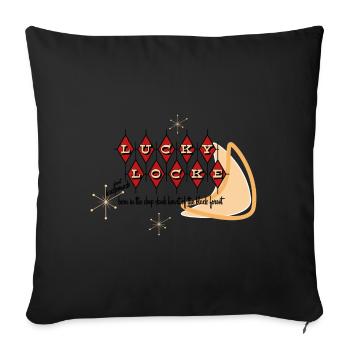 Lucky Locke Atomic 4 - Sofakissen mit Füllung 45 x 45 cm - Schwarz - Vorne