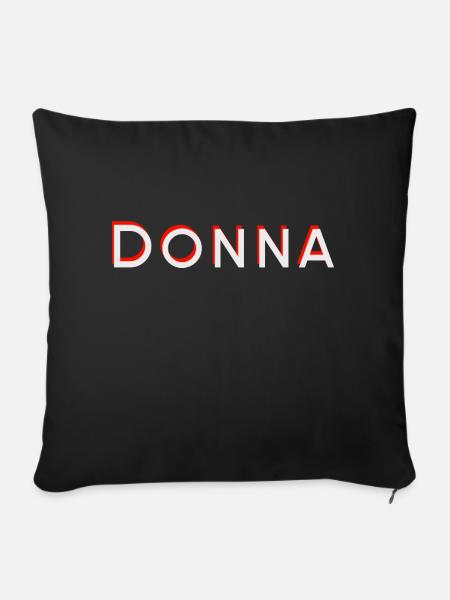 Donna - Sofakissen mit Füllung 45 x 45 cm - Schwarz