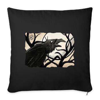 Nimmermehr ~ Kritzeltoon #06 - Sofakissen mit Füllung 45 x 45 cm - Schwarz - Vorne