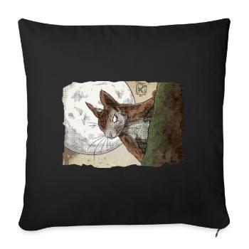 Erna Eichhörnchen Kritzeltoon #13 - Sofakissen mit Füllung 45 x 45 cm - Schwarz - Vorne