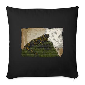 Selma Salamander - Kritzeltoon #19 - Sofakissen mit Füllung 45 x 45 cm - Schwarz - Vorne
