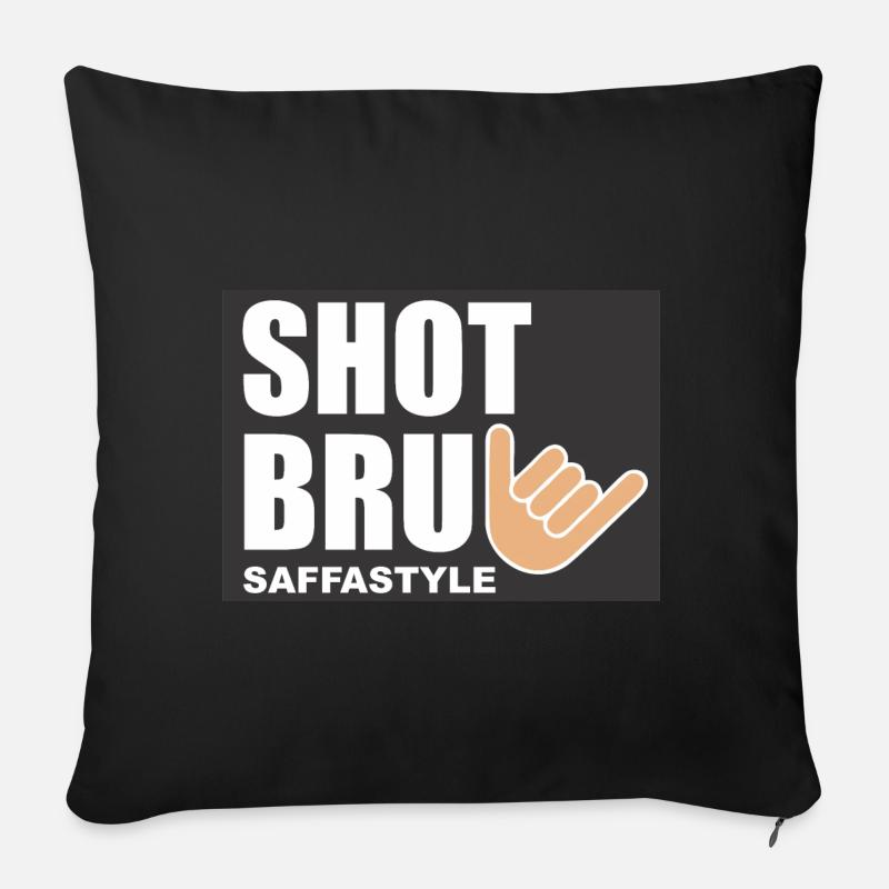 SHOT BRU - Sofa pillow with filling 45cm x 45cm - black