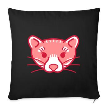 Forest friends marten - Sofa pillow with filling 45cm x 45cm - black - Front
