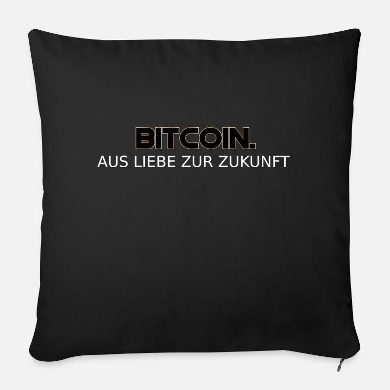 Trag deine Haltung – Bitcoin Edition - Sofakissen mit Füllung 45 x 45 cm - Schwarz