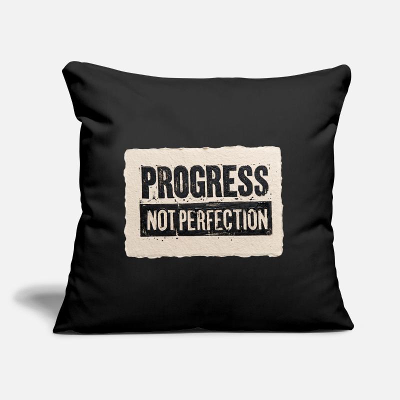 Progrès-pas-perfection Coussin et housse de 45 x 45 cm