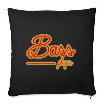 Bassiste - Coussin et housse de 45 x 45 cm - noir - Devant