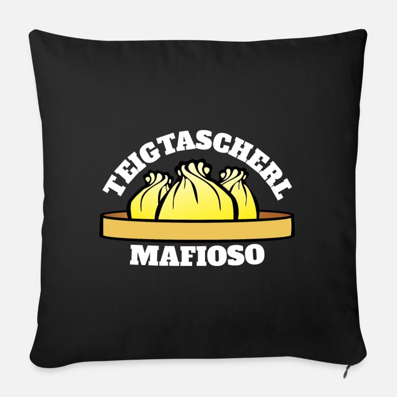 Teigtascherl Mafioso - Sofakissen mit Füllung 45 x 45 cm - Schwarz