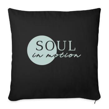 Soul in Motion baby-blue - Sofakissen mit Füllung 45 x 45 cm - Schwarz - Vorne