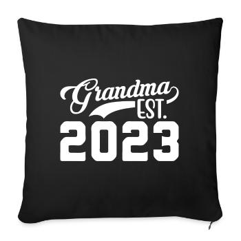 Grand-mère Est. 2023 - Coussin et housse de 45 x 45 cm - noir - Devant