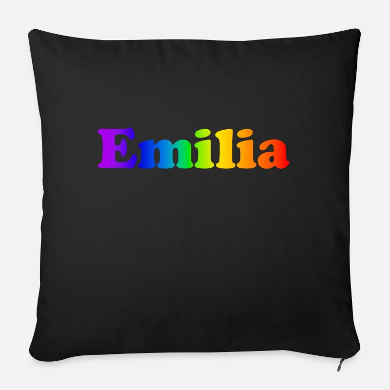Emilia - Sofakissen mit Füllung 45 x 45 cm - Schwarz