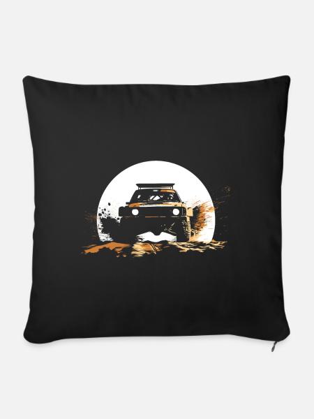 Desert Rallye - Sofakissen mit Füllung 45 x 45 cm - Schwarz