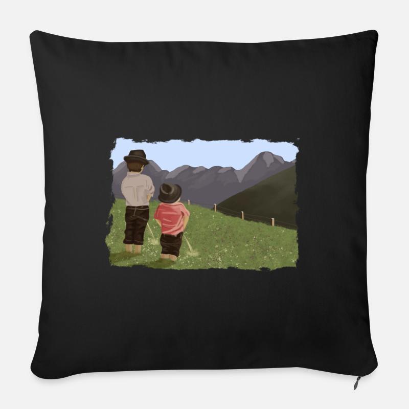 Biesler mit Aussicht - Sofakissen mit Füllung 45 x 45 cm - Schwarz