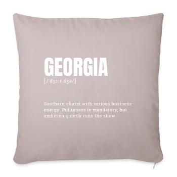 Georgia Charme Geschäftsdynamik - Sofakissen mit Füllung 45 x 45 cm - helles Taupe - Vorne