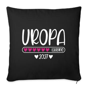 Uropa 2027 loading Herzchen Ladebalken - Sofakissen mit Füllung 45 x 45 cm - Schwarz - Vorne