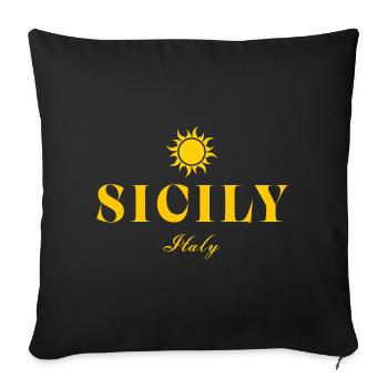 Sicily Italy Sun - Sofa pillow with filling 45cm x 45cm - black - Front
