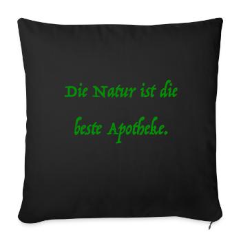 die Natur - Sofakissen mit Füllung 45 x 45 cm - Schwarz - Vorne