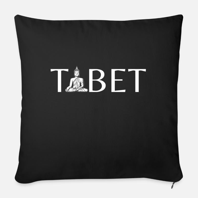 Tibet - Sofakissen mit Füllung 45 x 45 cm - Schwarz
