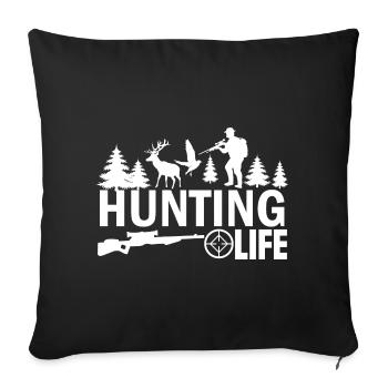 Hunting Life - Sofakissen mit Füllung 45 x 45 cm - Schwarz - Vorne
