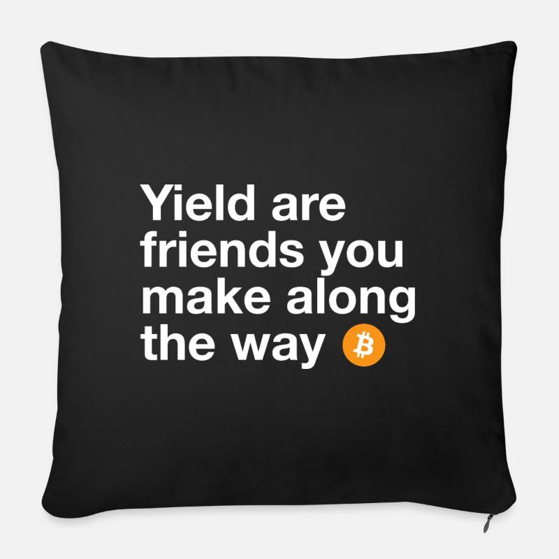 BITCOIN YIELD - Sofakissen mit Füllung 45 x 45 cm - Schwarz