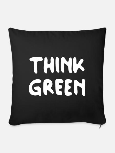 Think Green - Sofakissen mit Füllung 45 x 45 cm - Schwarz