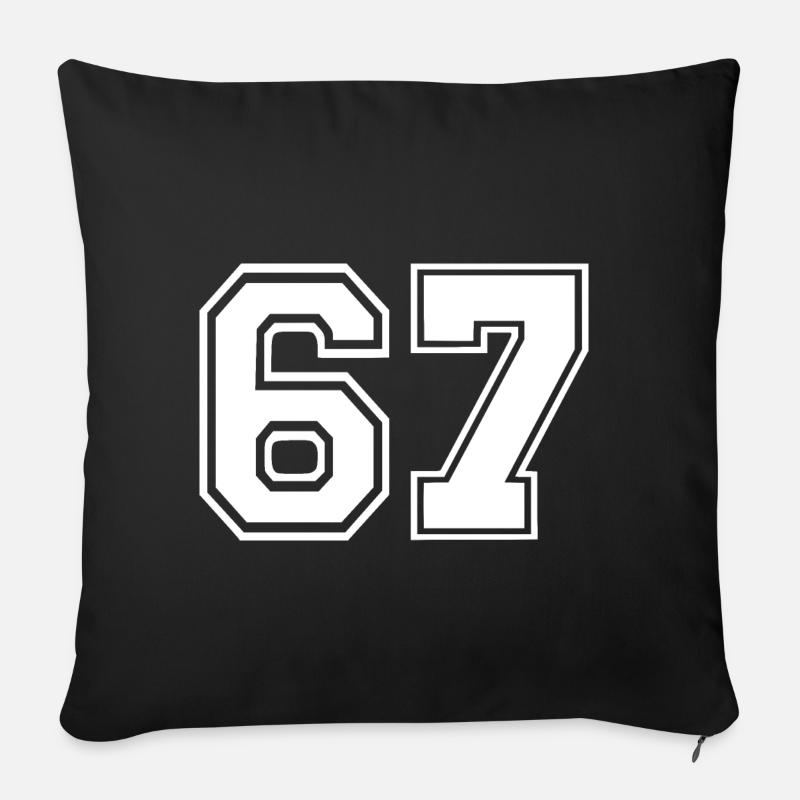 67 - Sofakissen mit Füllung 45 x 45 cm - Schwarz